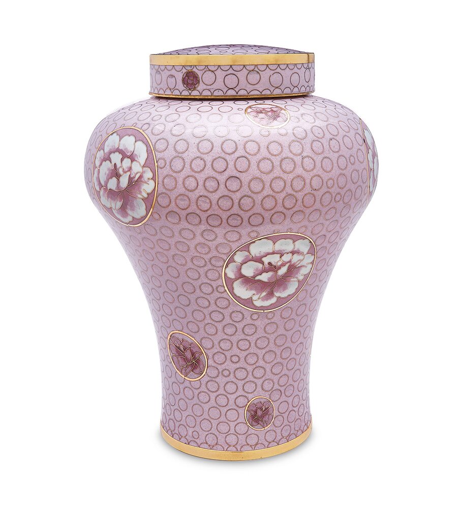 Melrose Pink Cloisonne Urn