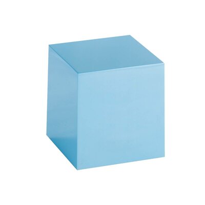 Blue Painted Bronze Cube Keepsake