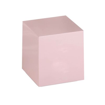 Pink Painted Bronze Cube Keepsake
